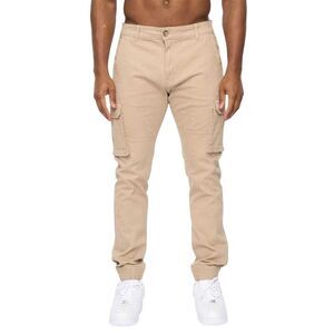 Crosshatch Mens Casual Cargo Pants / Stone